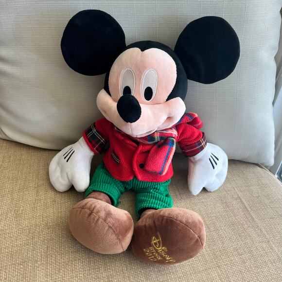 Disney Store Exclusive 2012 Christmas Mickey & Minnie Plush w/ Vintage Ornaments - Picture 6 of 8